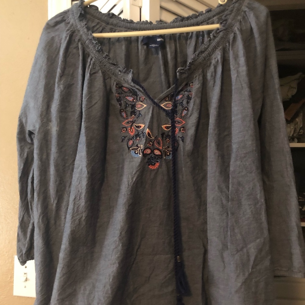 Basic Edditions denim top 2X